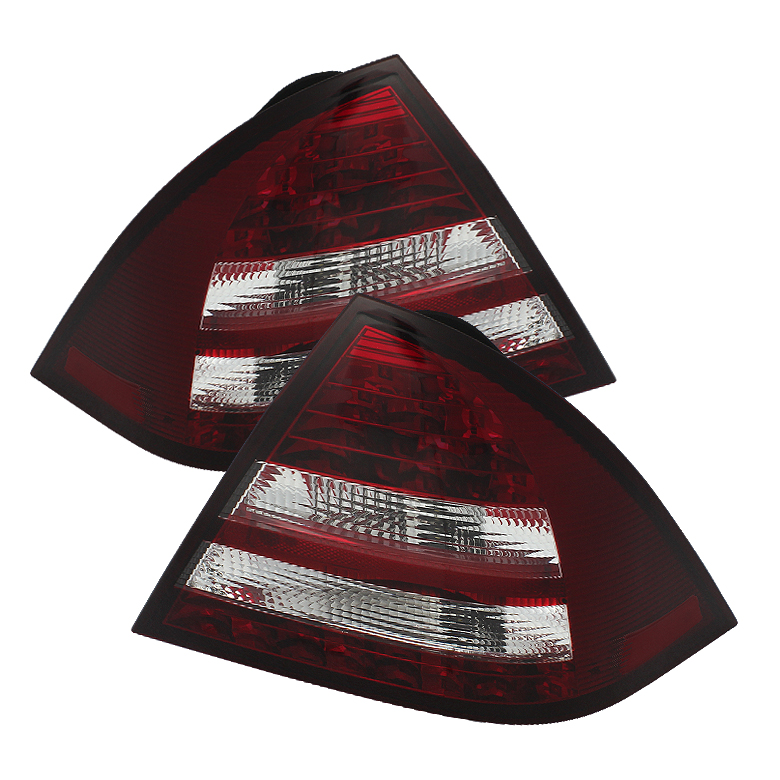 Mercedes Benz W203 C-Class 05-07 4DR Sedan LED Tail Lights - Red Clear