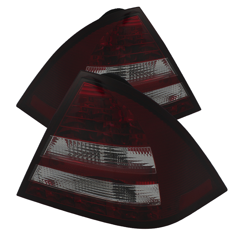 Mercedes Benz W203 C-Class 05-07 4DR Sedan LED Tail Lights - Red Smoke