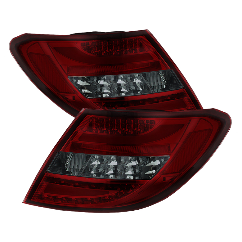 Mercedes Benz W204 C-Class 08-11 LED Tail Lights - Incandescent Model only ( Not Compatible With LED Model ) - Red Smoke