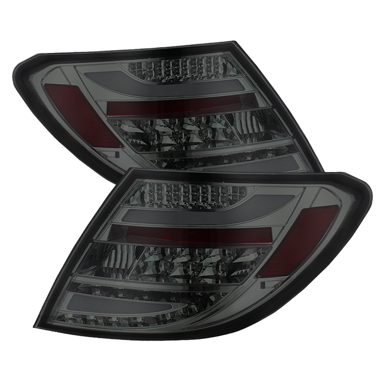 Mercedes Benz W204 C-Class 08-11 LED Tail Lights - Incandescent Model only ( Not Compatible With LED Model ) - Smoke