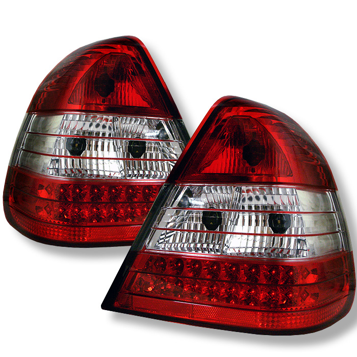 Mercedes Benz W202 C-Class 94-00 LED Tail Lights - Red Clear