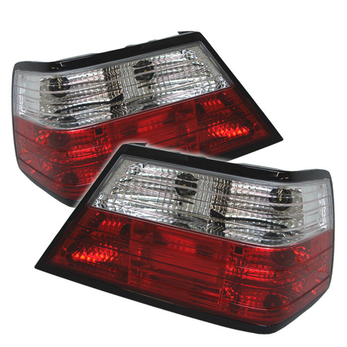 Mercedes Benz W124 E-Class 86-95 (Not fit Wagon) Crystal Tail Lights - Red Clear