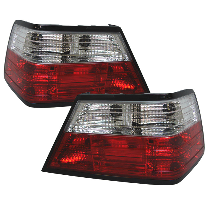 Mercedes Benz W124 E-Class 86-95 (Not fit Wagon) Crystal Tail Lights - Red Clear