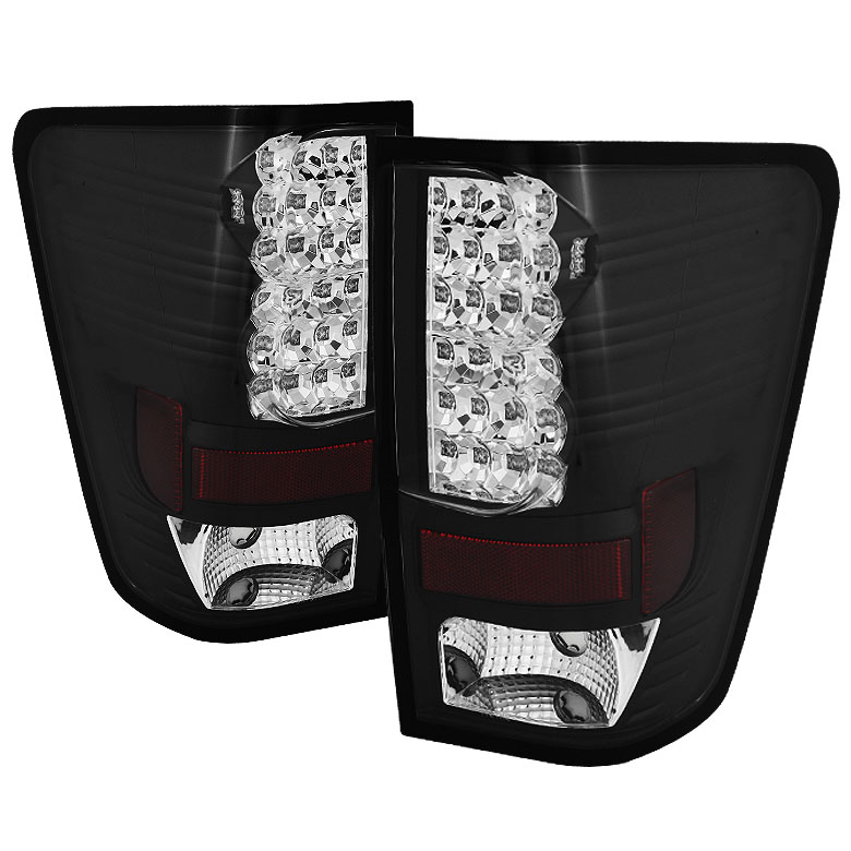 Nissan Titan 04-14 LED Tail Lights - Black