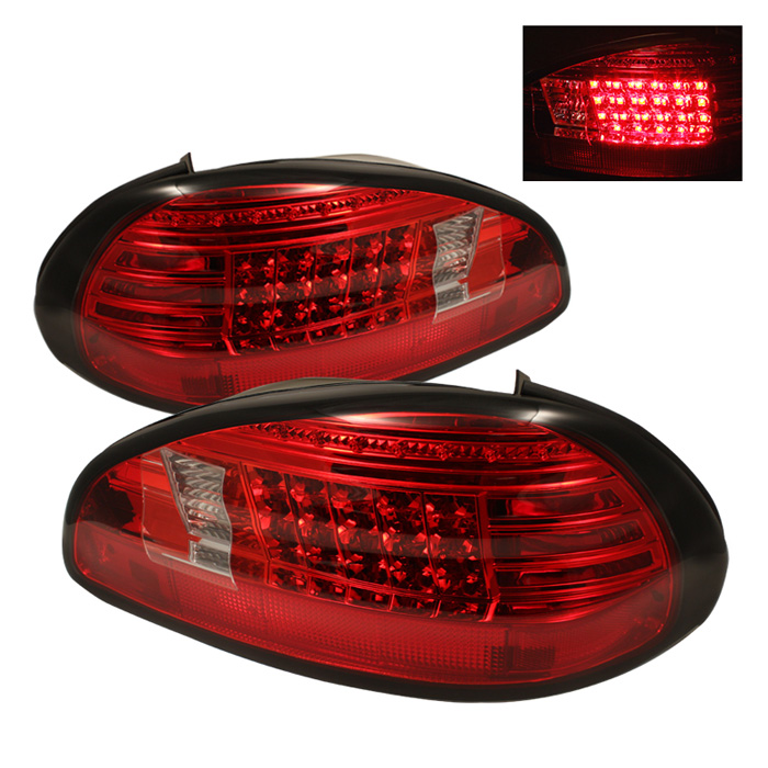 Pontiac Grand Prix 97-03 LED Tail Lights - Red Clear