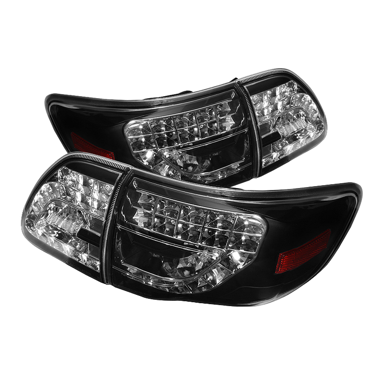 Toyota Corolla 09-10 ( LED Indicator ) LED Tail Lights - Black