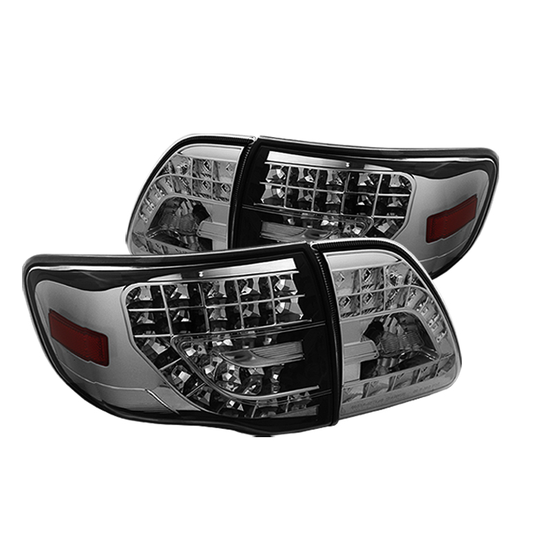 Toyota Corolla 09-10 ( LED Indicator ) LED Tail Lights - Chrome