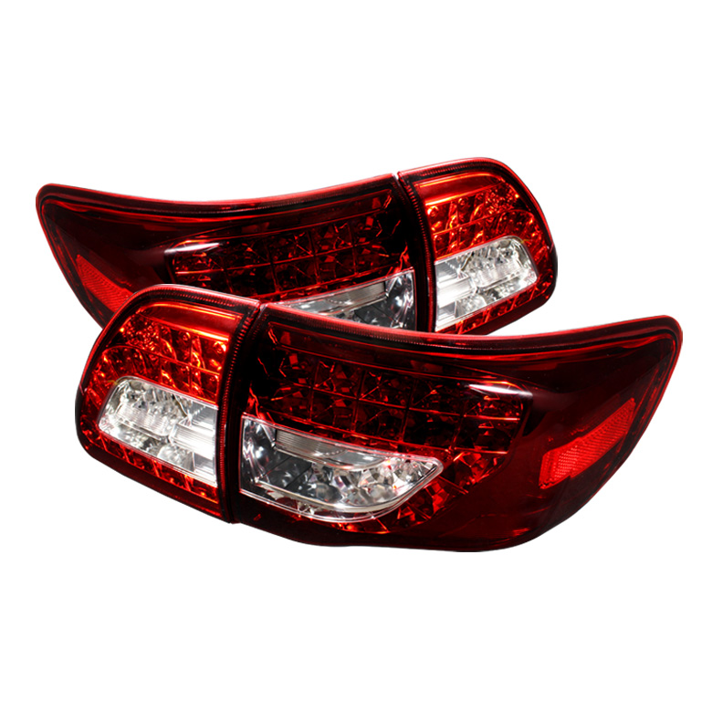 Toyota Corolla 09-10 ( LED Indicator ) LED Tail Lights - Red Clear