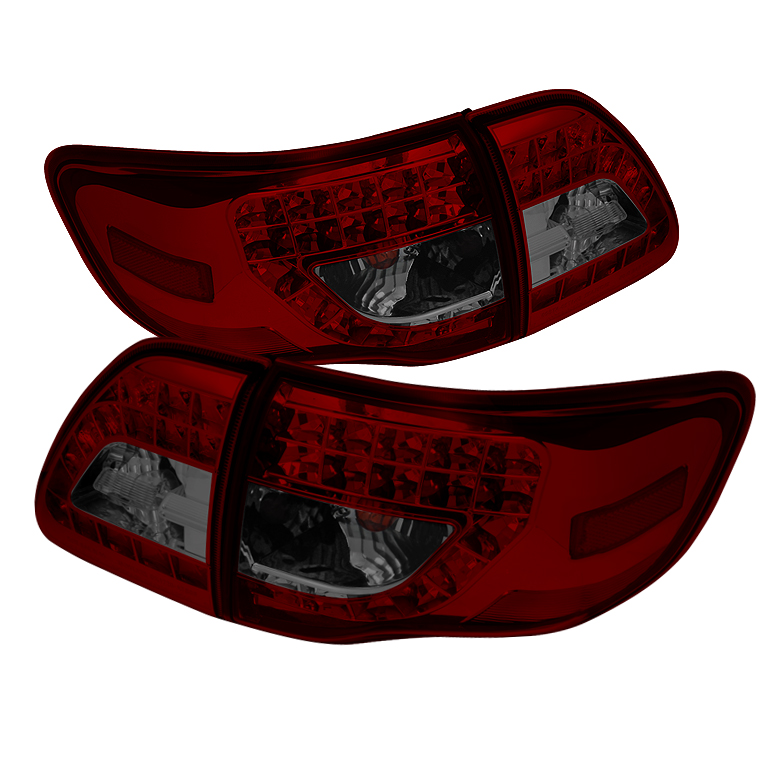 Toyota Corolla 09-10 LED Tail Lights - Red Smoke