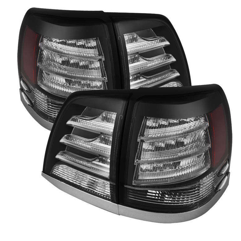 Toyota Land Cruiser 08-11 LED Tail Lights - Version 2 - Black