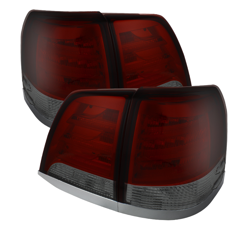 Toyota Land Cruiser 08-11 LED Tail Lights - Version 2 - Red Smoke