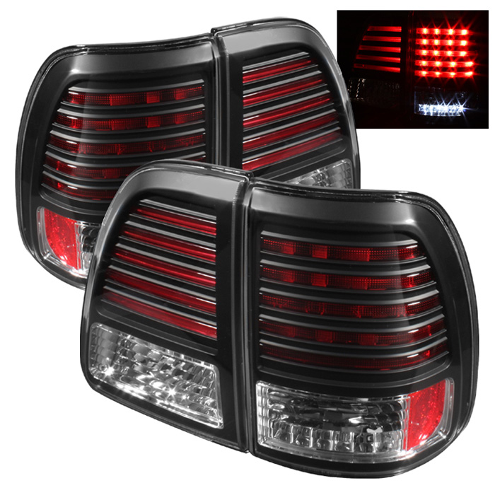 Toyota Land Cruiser 98-05 LED Tail Lights - Black