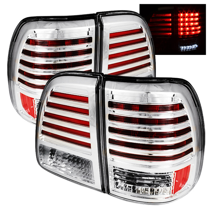 Toyota Land Cruiser 98-05 LED Tail Lights - Chrome