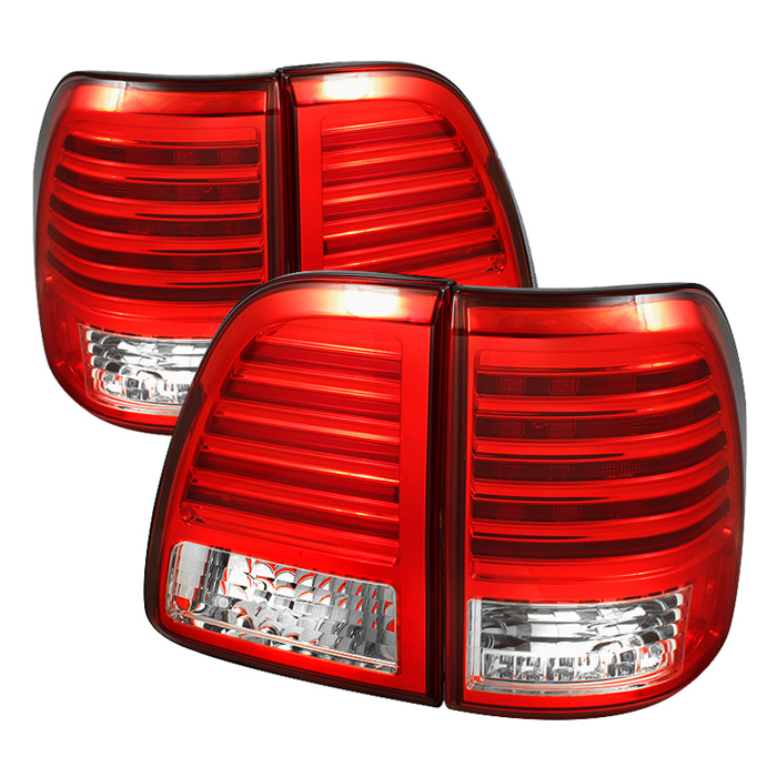 Toyota Land Cruiser 98-05 LED Tail Lights - Red Clear