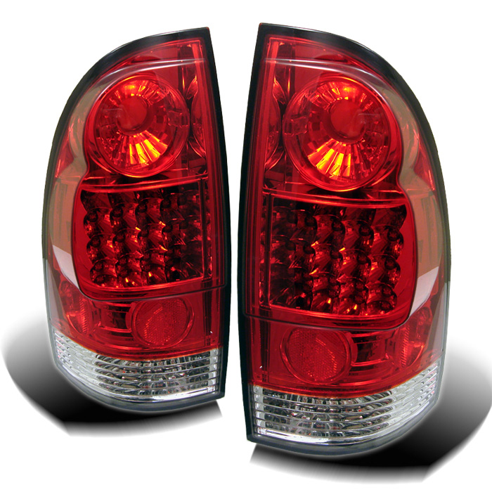 Toyota Tacoma 05-12 LED Tail Lights - Red Clear