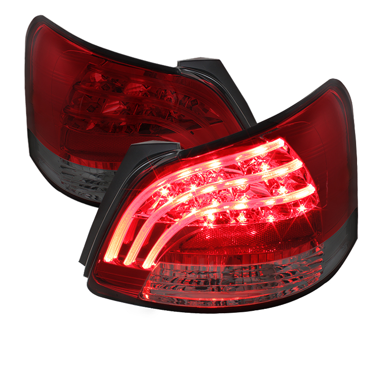 Toyota Yaris 07-09 4Dr LED Tail Lights - Red Smoke