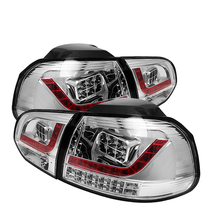 Volkswagen Golf / GTI 10-13 LED Tail Lights - Chrome