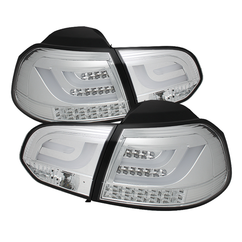 Volkswagen Golf / GTI 10-13 G2 Type With Light Bar LED Tail Lights - Chrome