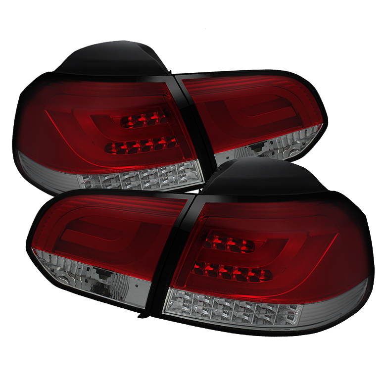 Volkswagen Golf / GTI 10-13 G2 Type With Light Bar LED Tail Lights - Red Smoke