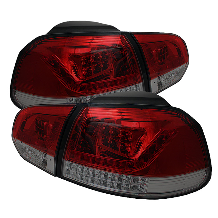 Volkswagen Golf / GTI 10-13 LED Tail Lights - Red Smoke