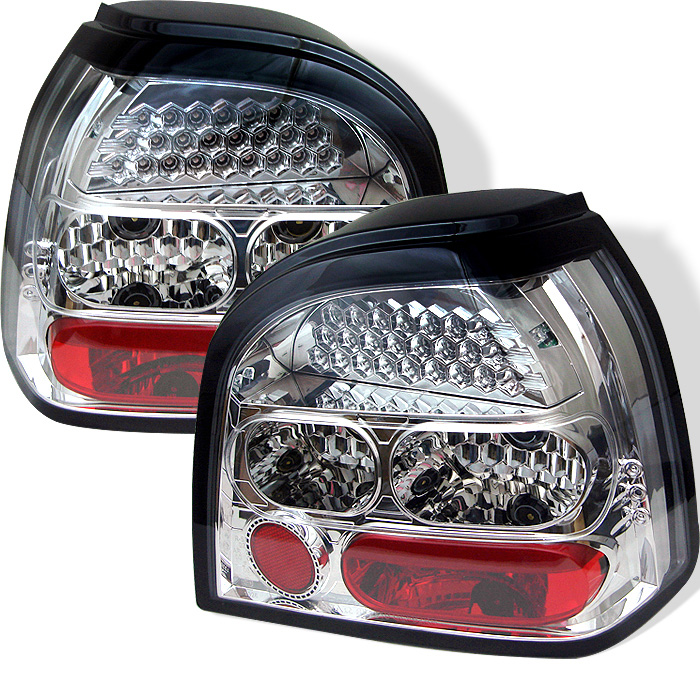 Volkswagen Golf 93-98 LED Tail Lights - Chrome