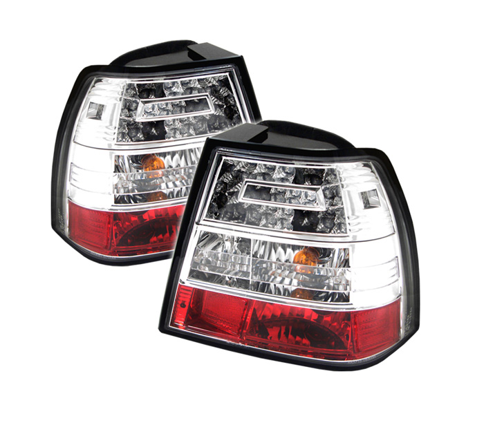 Volkswagen Jetta 99-04 LED Tail Lights - Chrome