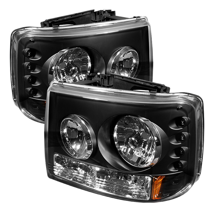 Chevy Silverado 1500/2500 99-02 ( Does Not Fit HD Model ) / Chevy Silverado 3500 01-02 / Chevy Suburban 1500/2500 00-06 / Chevy Tahoe 00-06 1PC W/ Bumper Lights ( Require GRI-SP-CS99-CT Grille ) LED (