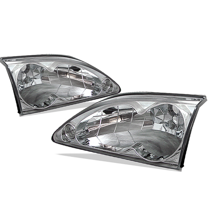 Ford Mustang 94-98 Crystal Headlights - Chrome