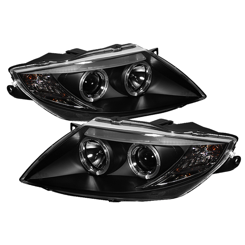 BMW Z4 03-08 Projector Headlights - Xenon/HID Model Only ( Not Compatible With Halogen Model ) ( Delete Stock HID Unit )- LED Halo - Black - High H1 (Included) - Low H1 (Included)