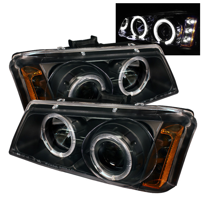 Chevy Silverado 1500/2500/3500 03-06 / Chevy Silverado 1500HD 03-07 / Chevy Silverado 2500HD 03-06 / Chevy Avalanche 02-06 Projector Headlights ( Will Not Fit Model With Body Cladding ) - LED Halo - L