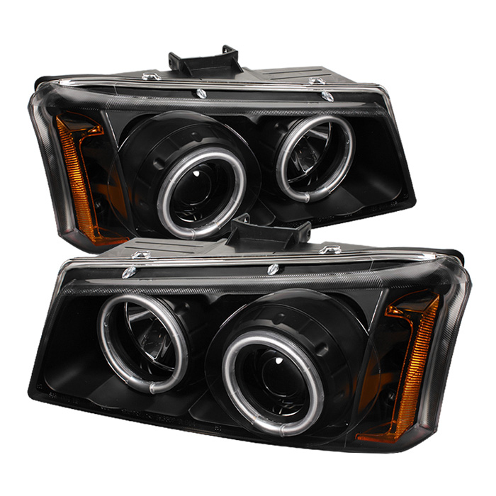 Chevy Silverado 1500/2500/3500 03-06 / Chevy Silverado 1500HD 03-07 / Chevy Silverado 2500HD 03-06 / Chevy Avalanche 02-06 Projector Headlights ( Will Not Fit Model With Body Cladding ) - CCFLHalo - L