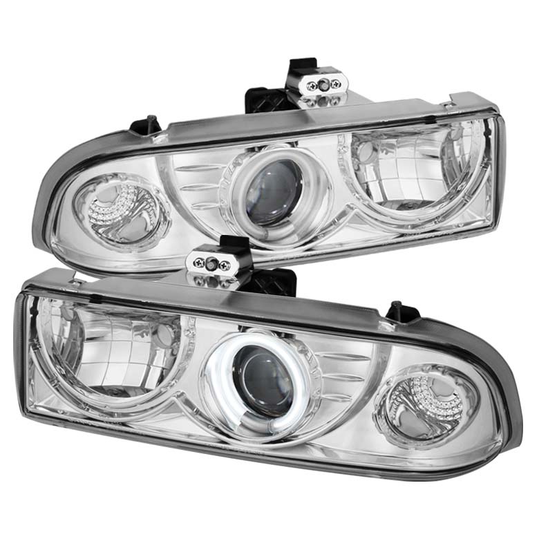 Chevy S10 98-04 / Chevy Blazer 98-05 Projector Headlights - CCFL Halo - Chrome - High 9005 (Not Included) - Low H1 (Included)