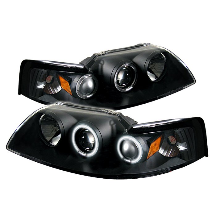 Ford Mustang 99-04 Projector Headlights - CCFL Halo - Black - High H1 (Included) - Low H1 (Included)