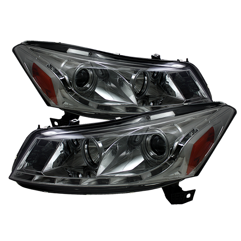 Honda Accord 08-12 4Dr Projector Headlights - DRL - Smoke - High H1 (Included) - Low H1 (Included)