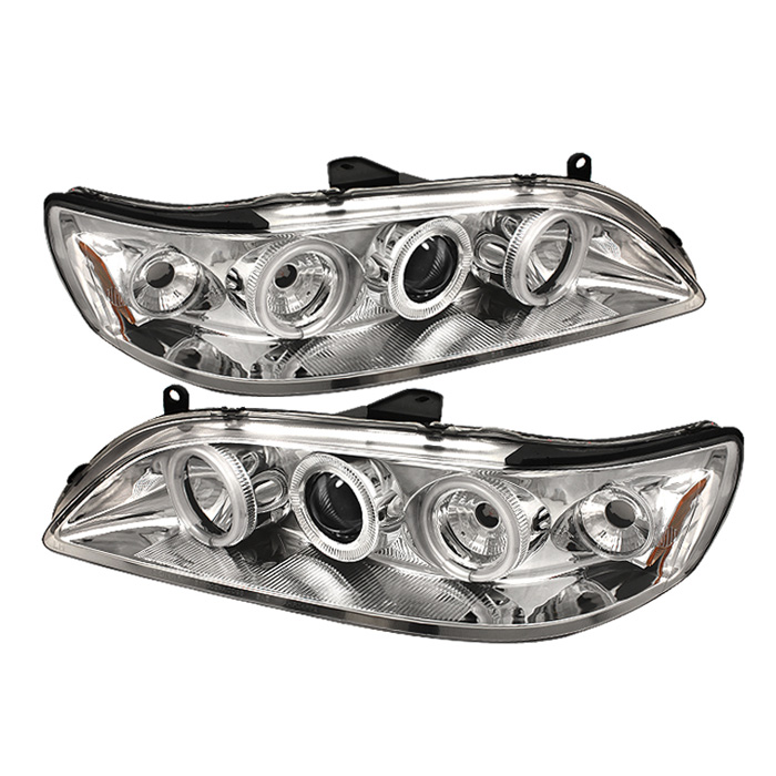 Honda Accord 98-02 1PC Projector Headlights - CCFL Halo - Chrome - High H1 (Included) - Low H1 (Included)