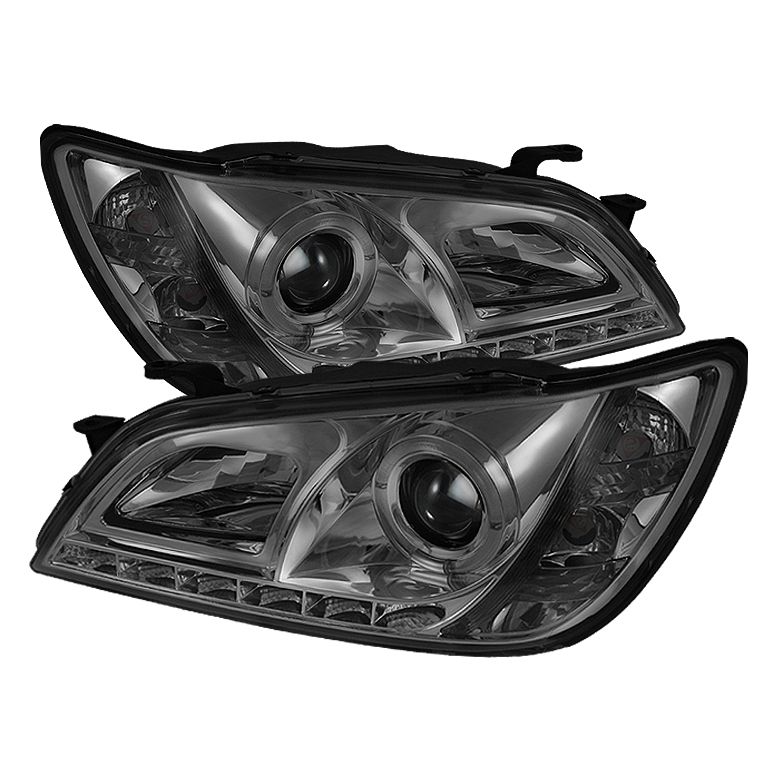 Lexus IS300 01-05 Projector Headlights - Xenon/HID Model Only ( Not Compatible With Halogen Model ) - LED Halo - DRL - Smoke - High H1 (Included) - Low D2R (Not Included)