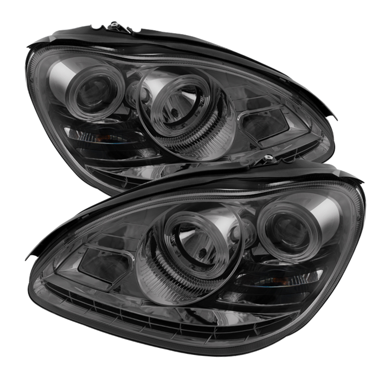 Mercedes Benz S-Class 03-06 Projector Headlights - Xenon/HID Model Only ( Not Compatible With Halogen Model ) - DRL - Smoke - High H7 (Included) - Low D2R (Not Included)