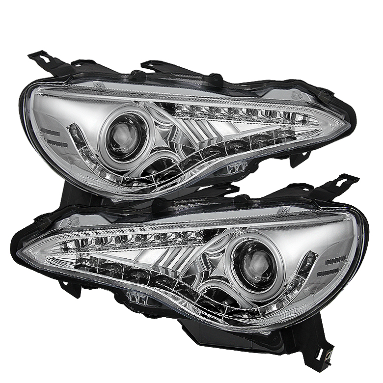 Scion FRS 12-14 Projector Headlights - DRL LED - Chrome