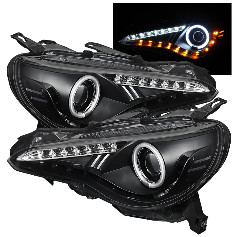 Subaru BRZ 12-14 Projector Headlights - CCFL Halo - DRL LED - Black