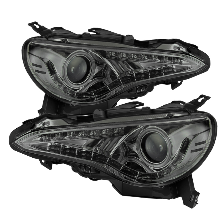 Subaru BRZ 12-14 Projector Headlights- DRL LED - Smoke