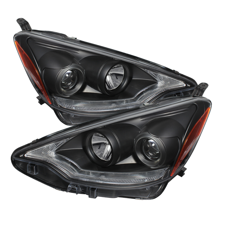 Toyota Prius C 2012-2013 Projector Headlights - Light Bar DRL - Black