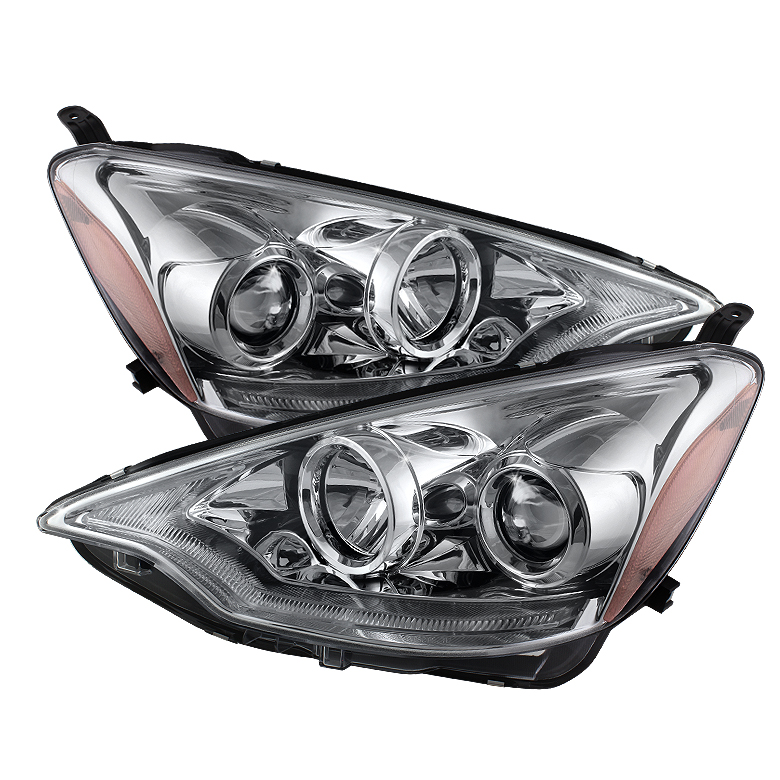 Toyota Prius C 2012-2013 Projector Headlights - Light Bar DRL - Chrome