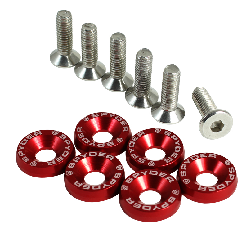 Spyder Washer 6pcs - Red