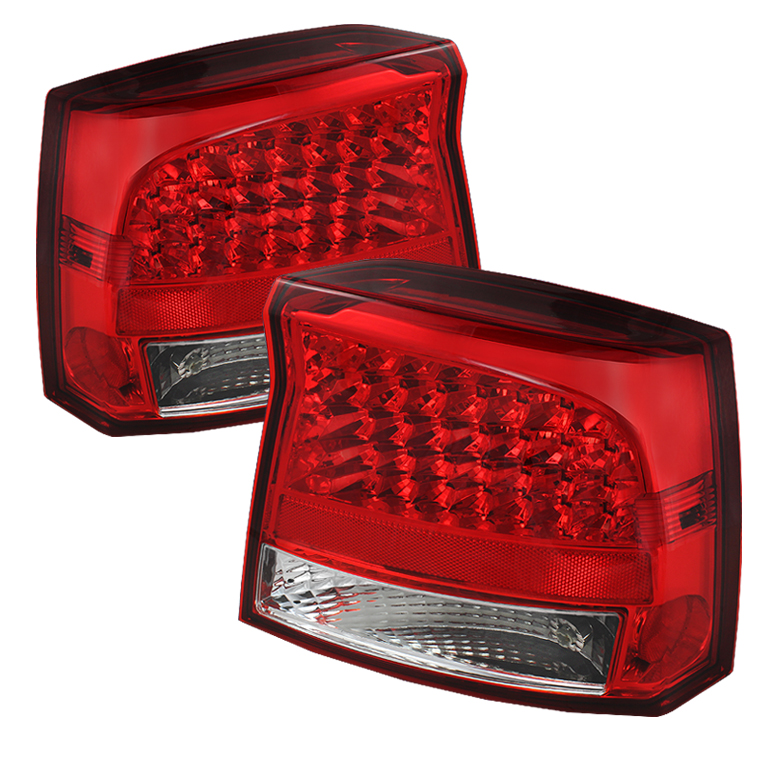 Dodge Charger 06-08 LED Tail Lights - Red Clear