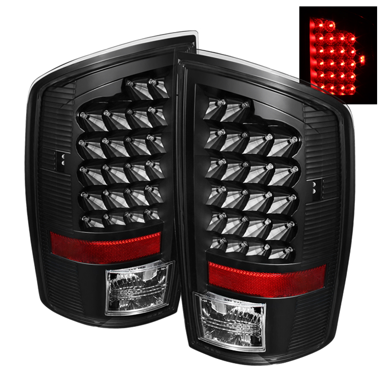 Dodge Ram 07-08 1500 / Ram 06-09 2500/3500 LED Tail Lights - Black