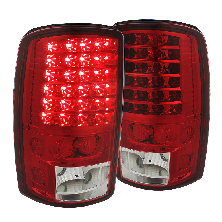 Chevy Suburban/Tahoe 1500/2500 00-06 / GMC Yukon/Yukon XL 00-06 / GMC Yukon Denali/Denali XL 01-06 ( Lift Gate Style Only ) LED Tail Lights - Red Clear