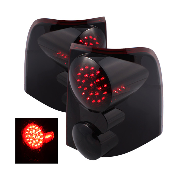 Ford Explorer 4Dr (Except Sport Trac) 02-05 LED Tail Lights - Red Smoke