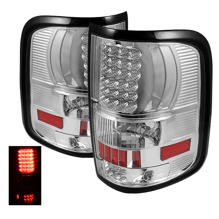 Ford F150 Styleside 04-08 (Not Fit Heritage & SVT) LED Tail Lights - Chrome