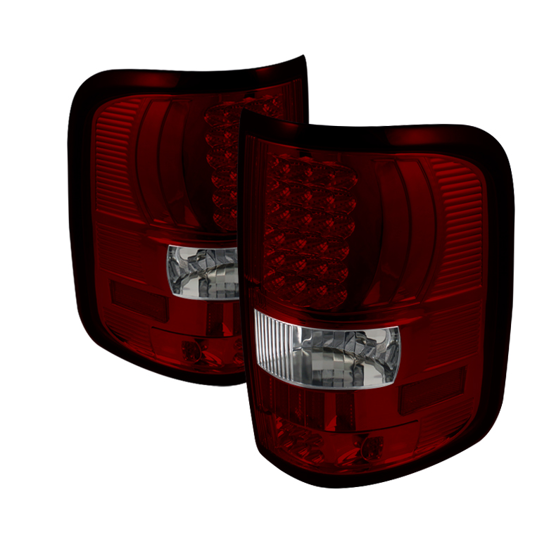 Ford F150 Styleside 04-08 (Not Fit Heritage & SVT) LED Tail Lights - Red Clear