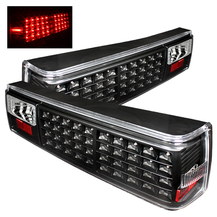 Ford Mustang 87-93 LED Tail Lights - Black